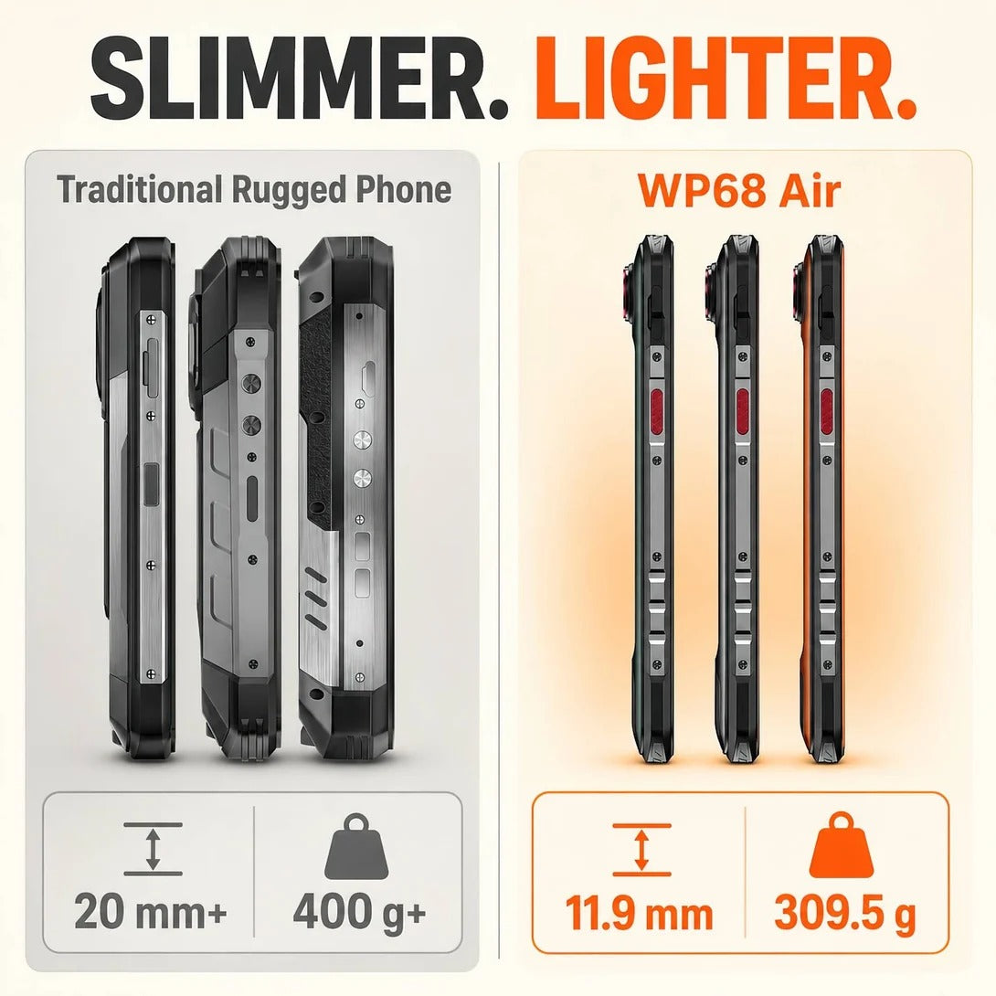 OUKITEL Smartphone WP68 Air 5 G 12GB/512GB 8000mAh Orange
