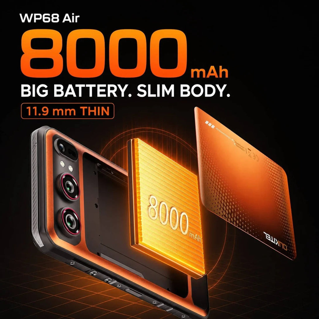 OUKITEL Smartphone WP68 Air 5 G 12GB/512GB 8000mAh Orange
