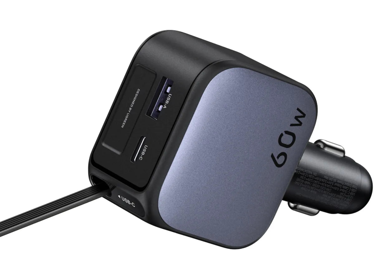 Ugreen Fast Car Charger, 2-Port, 60W (55212B)