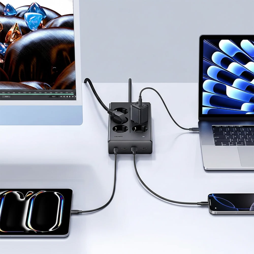 UGREEN S622 Power Strip 6xAC + 3xUSB + USB-C 1.5 m Black Model: UGREEN/75141