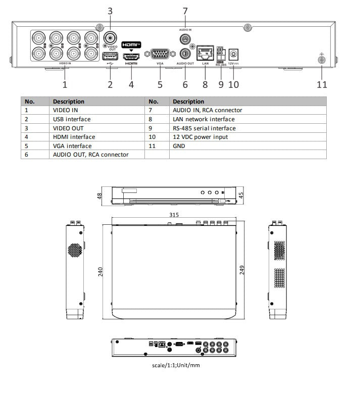 Hikvision iDS-7208HQHI-M1/XT DVR Turbo Acusense 8 Channel