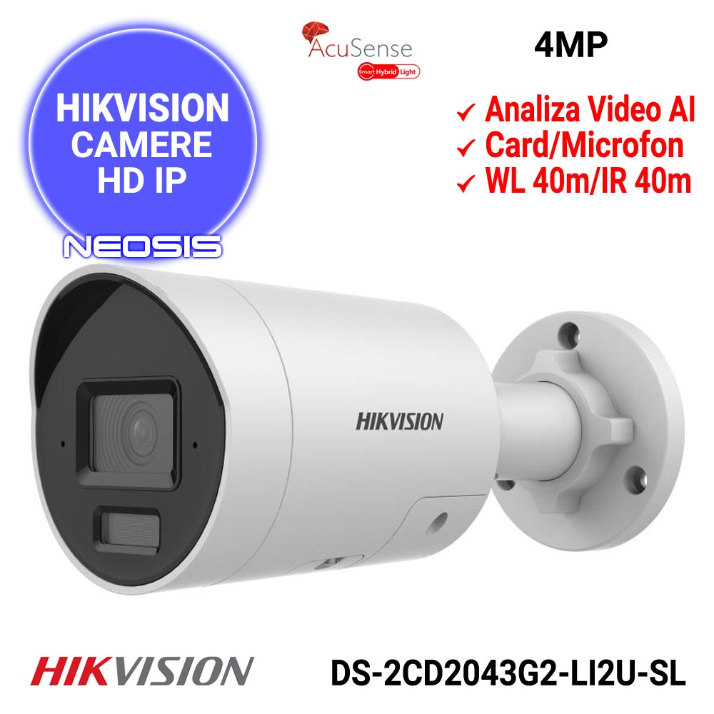 HIKVISION DS-2CD2043G2-LI2U/SL 2.8 mm Black Camera