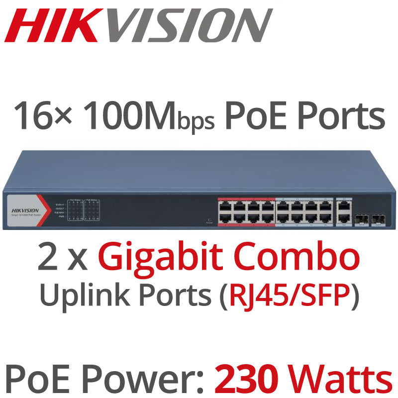 Hikvision 16-Port SFP PoE Switch DS-3E1318P-EI