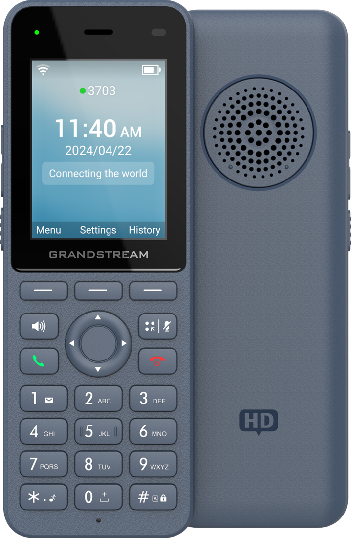 Grandstream WP826 - Cordless VoIP Phone - Bluetooth Interface - IEEE 802.11a/b/g/n/ac/ax (Wi-Fi) - 3 Lines (WP826)
