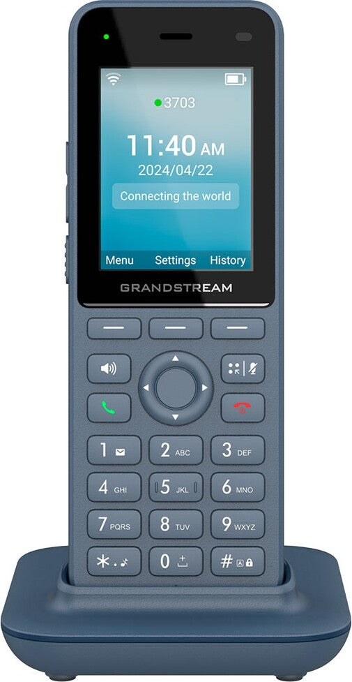 Grandstream WP826 - Cordless VoIP Phone - Bluetooth Interface - IEEE 802.11a/b/g/n/ac/ax (Wi-Fi) - 3 Lines (WP826)