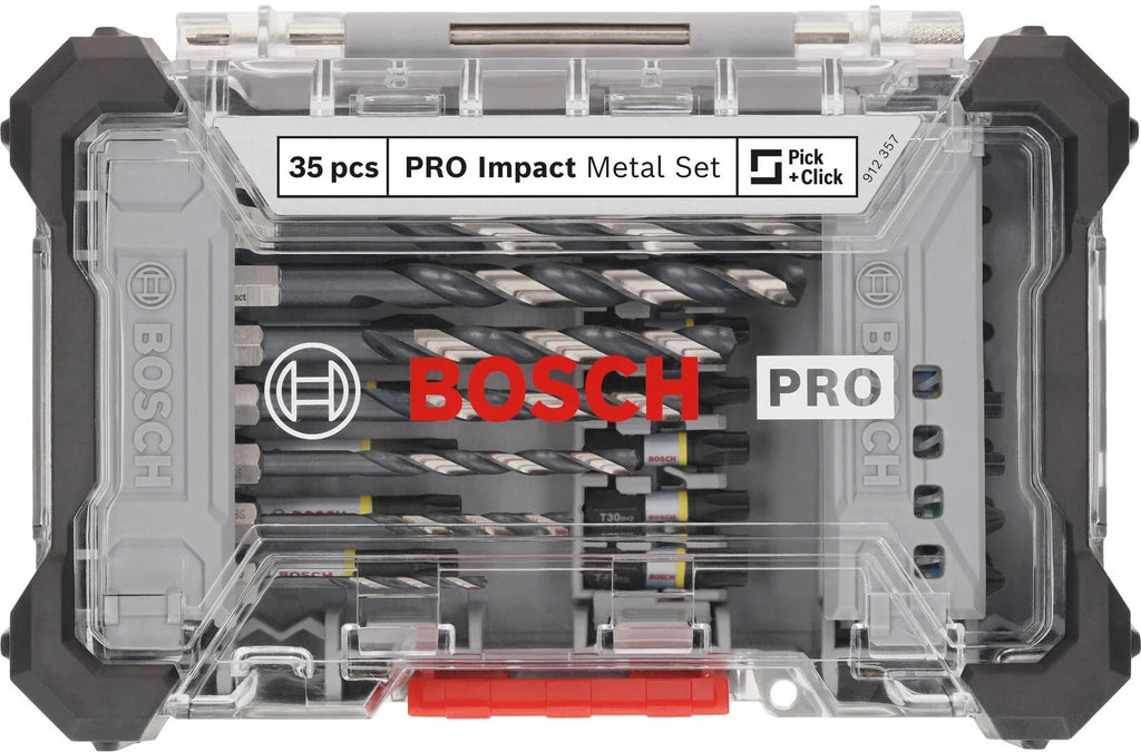 Bosch PRO Impact Screwdriver Bit Set and Metal Drill Bits, 35-Piece (2608521U80)