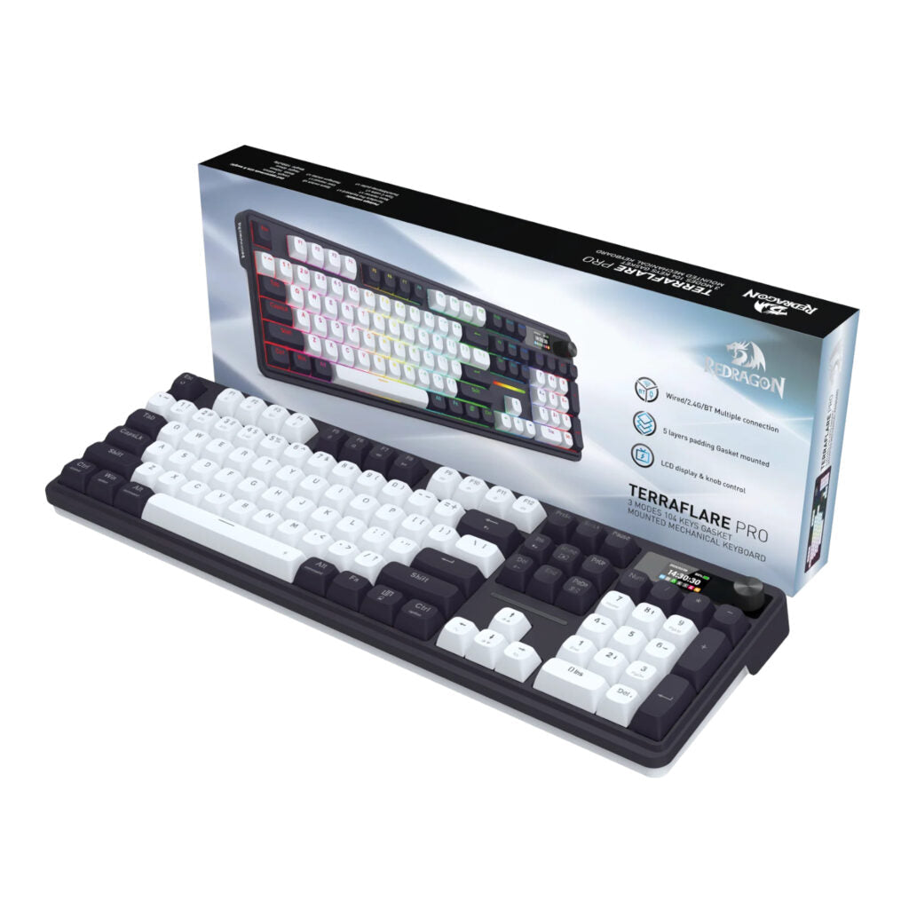 REDRAGON Terraflare Manbo Linear Switch Keyboard | Model: K762WB-RGB-PRO