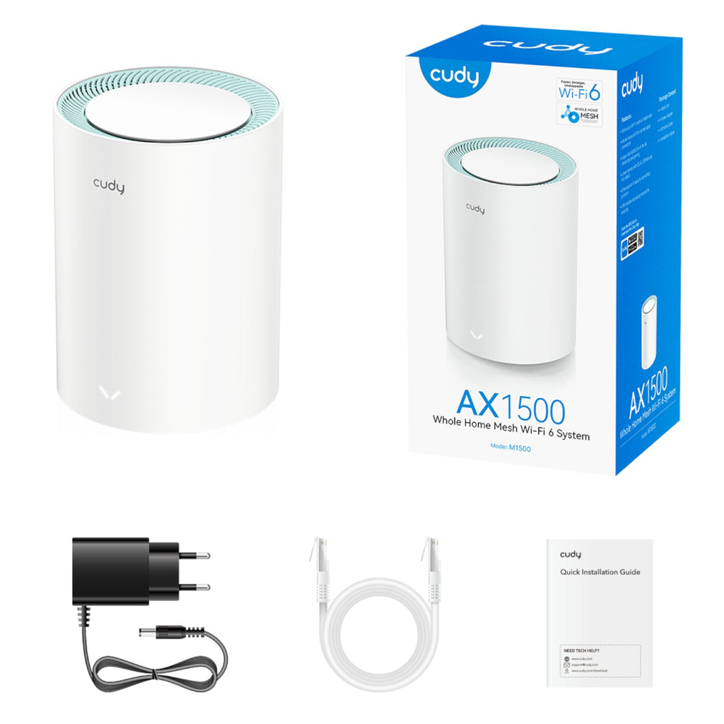 CUDY AX1500 Wi-Fi 6 Gigabit Mesh Solution (M1500(1-Pack))