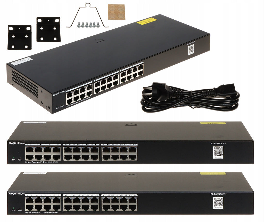 Ruijie Networks RG-ES224GC-V2 Network Switch Managed Gigabit Ethernet Black