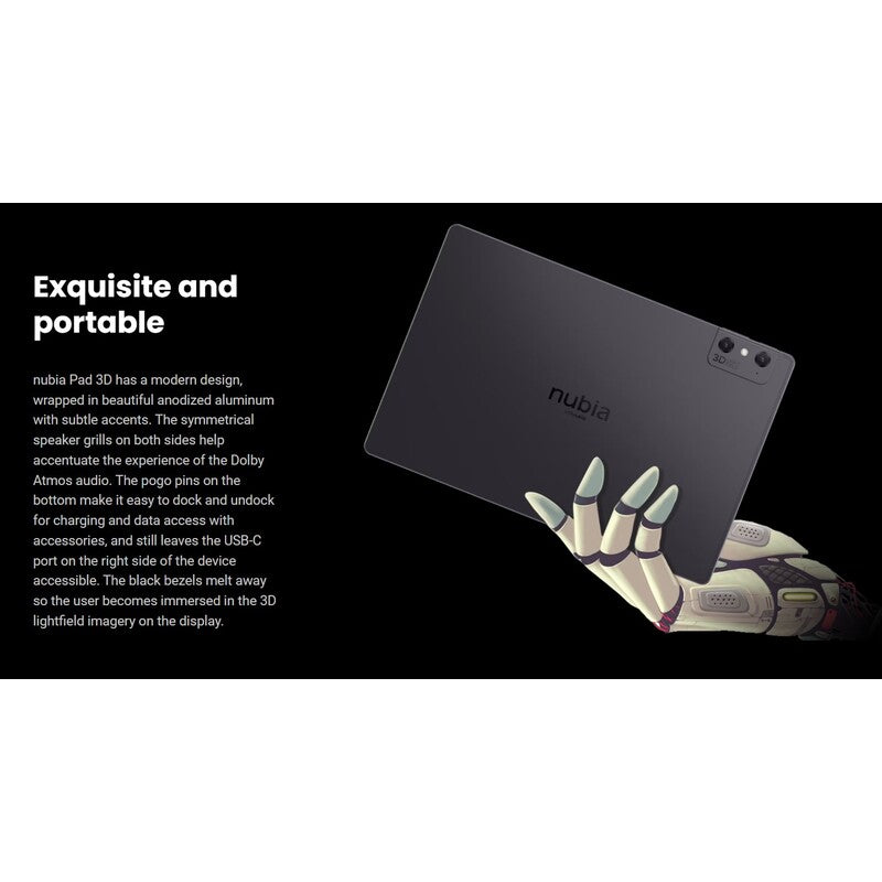 Nubia Pad 3D Tablet 12.4" 8GB/128GB Wi-Fi 9070mAh