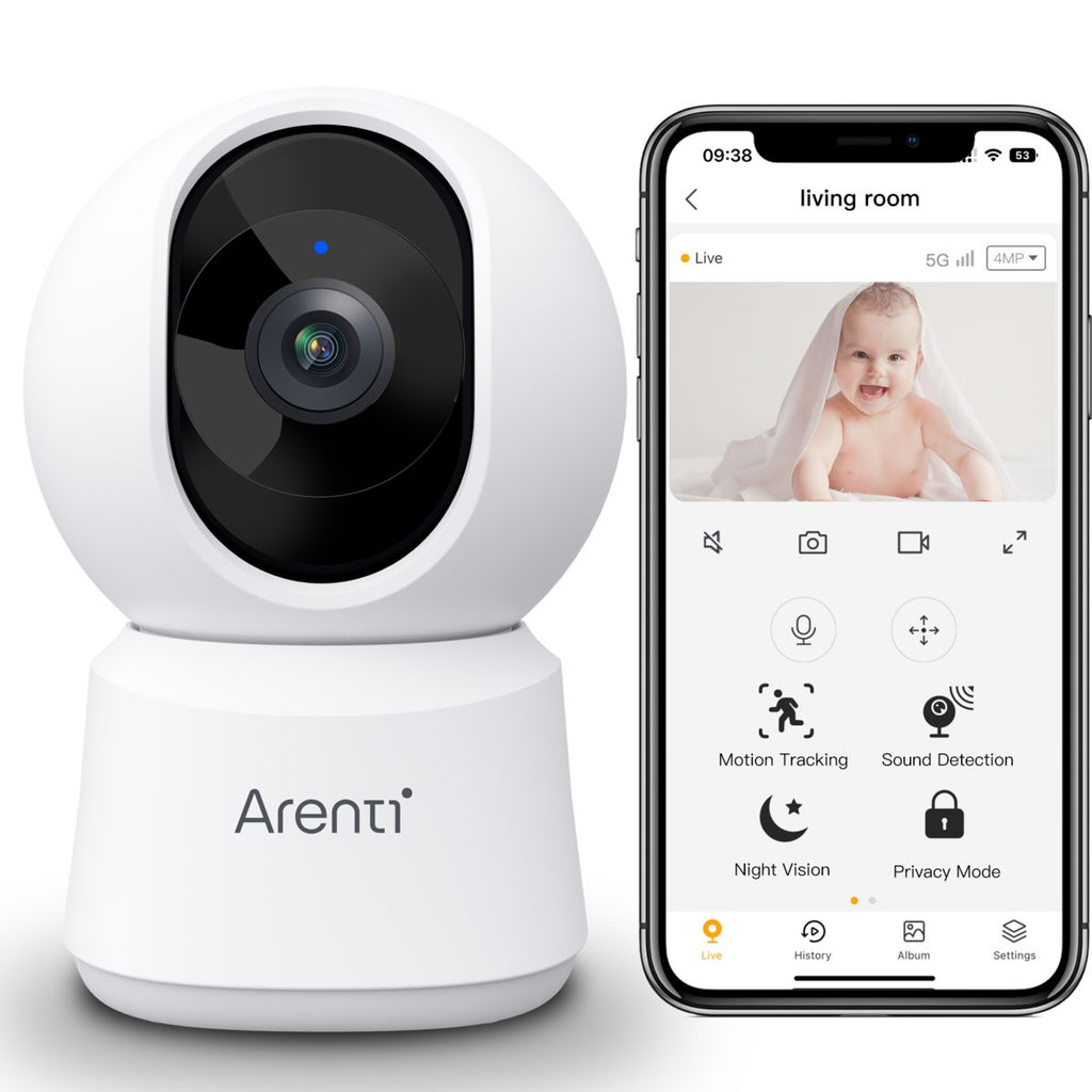 Arenti 3MP/2K Wireless Camera with Solar Panel and Rotation Function