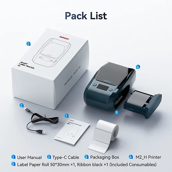 NiiMbot M2_H Label Printer Blue 100899080