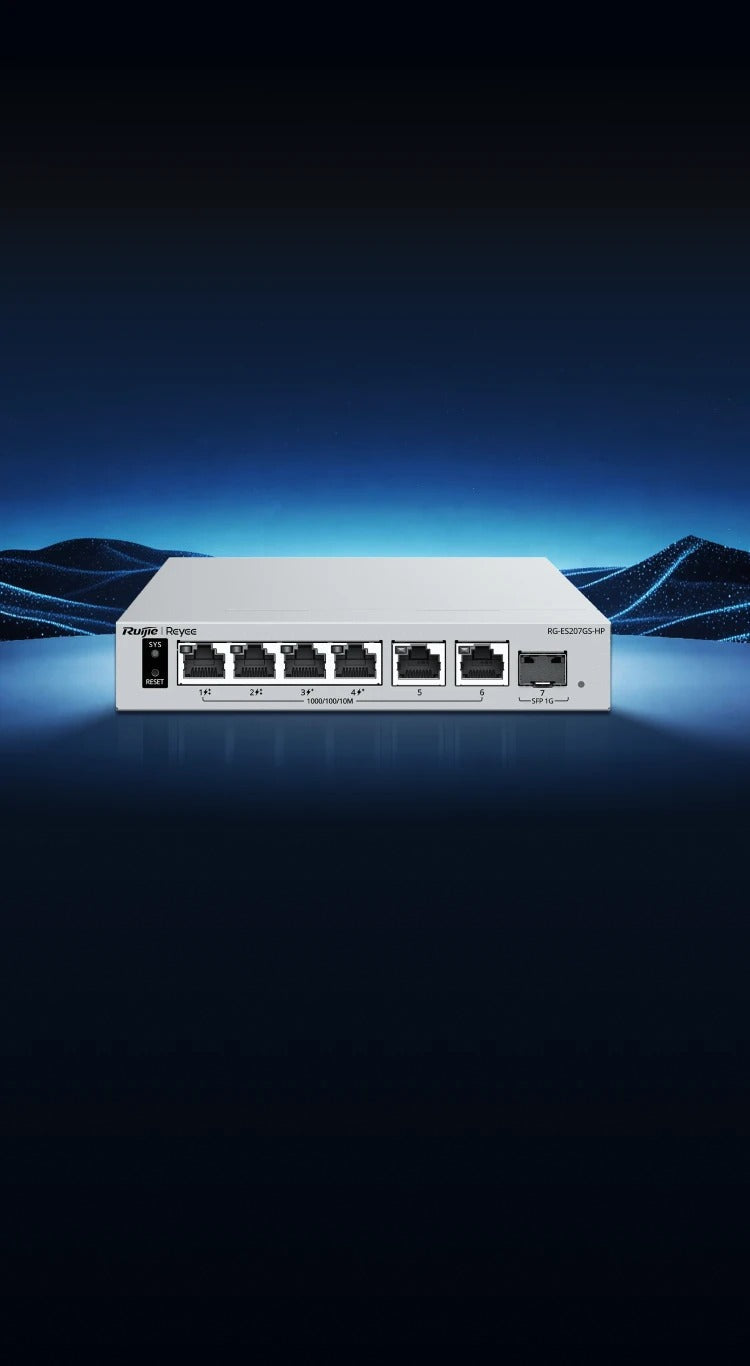 Ruijie RG-ES207GS-HP 4-Port PoE Switch with 2 Uplink