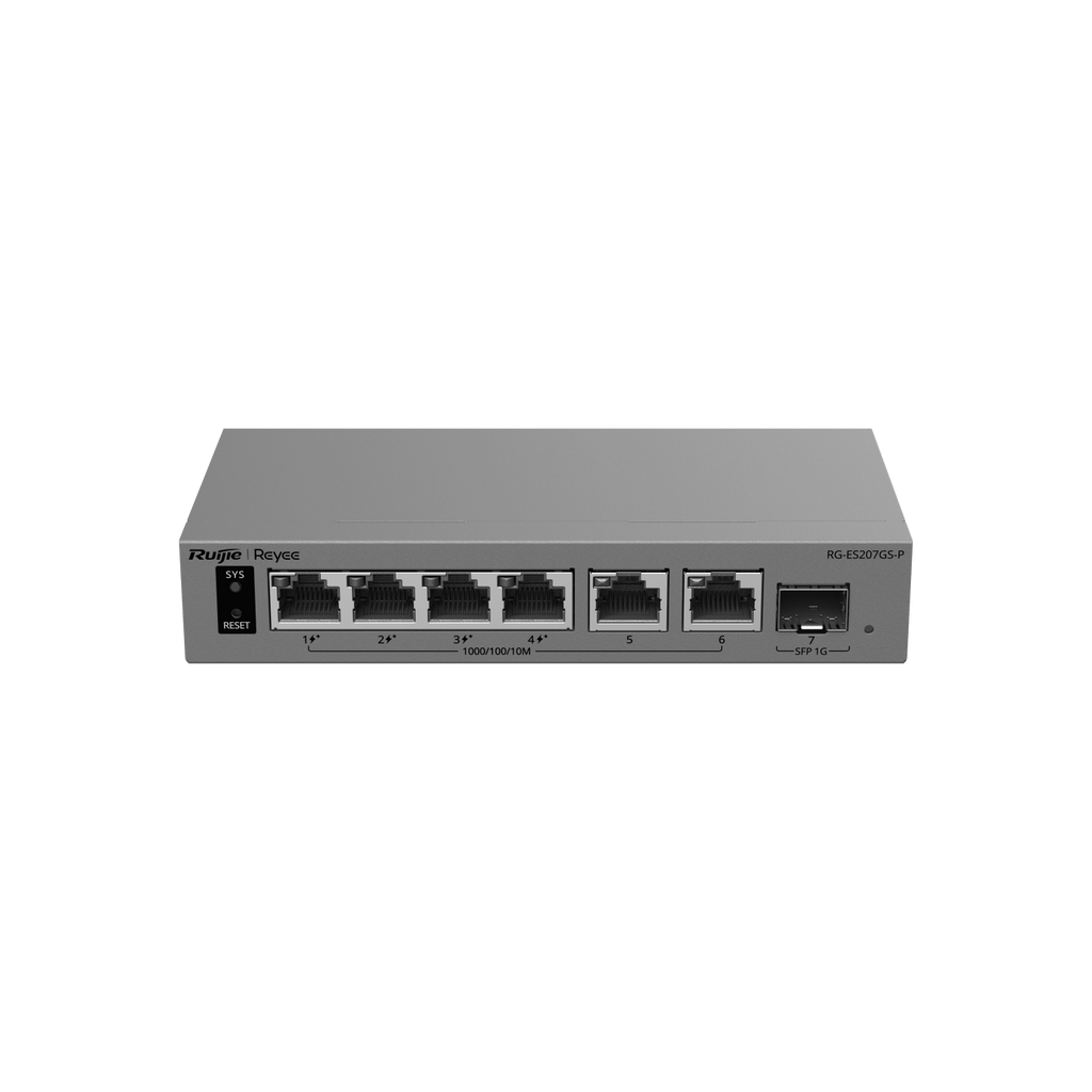 Ruijie RG-ES207GS-P 4-Port PoE Switch with 2 Uplink