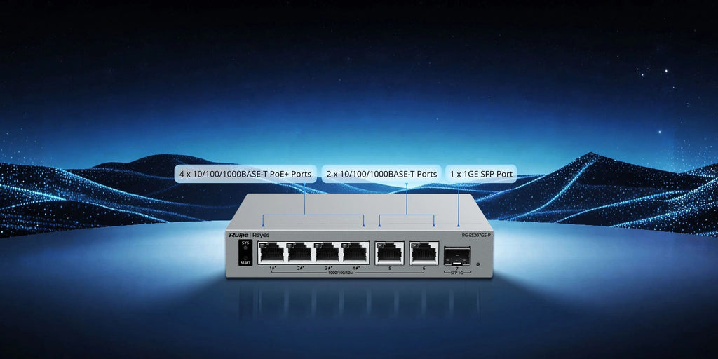Ruijie RG-ES207GS-P 4-Port PoE Switch with 2 Uplink