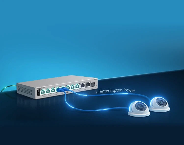 SWITCH POE RG-ES211GS-LP 8-PORTOWY + 2X UPLINK + 1X SFP REYEE