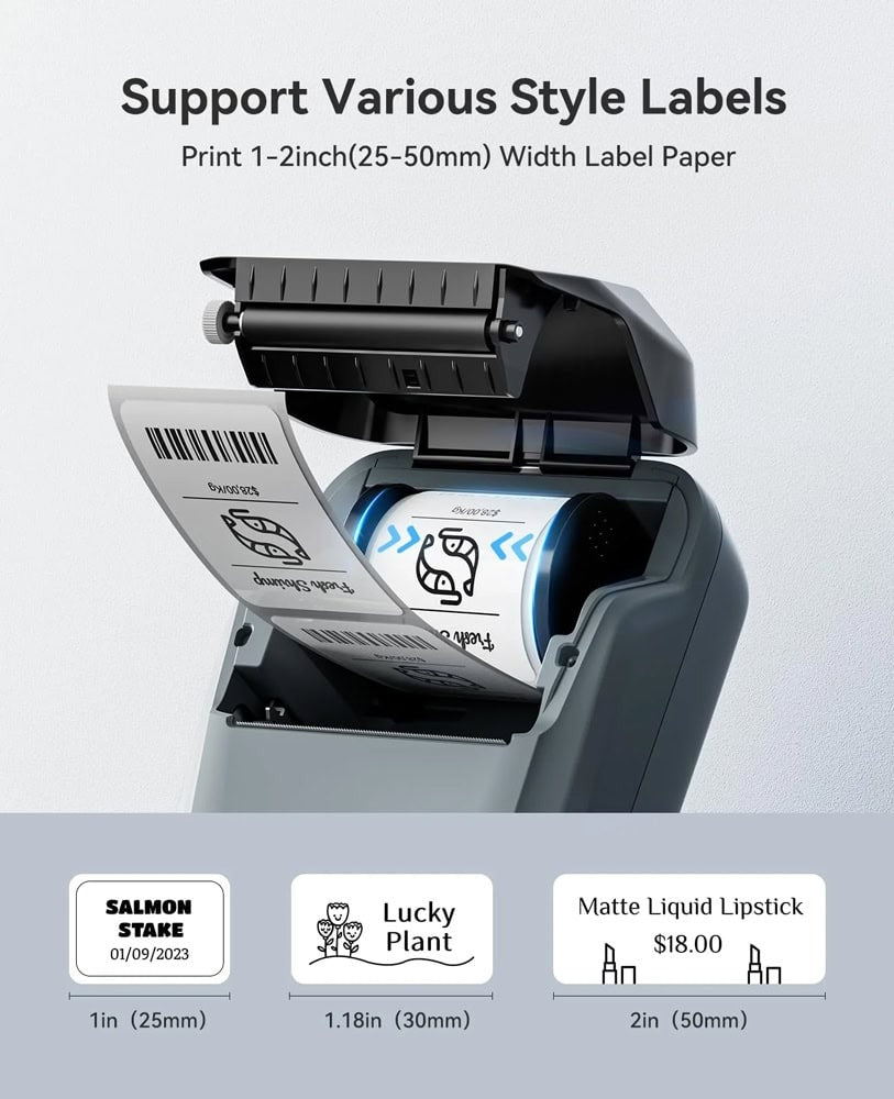 NIIMBOT B1 Label Printer Wireless 203 DPI Compatible with PC, Android, iOS
