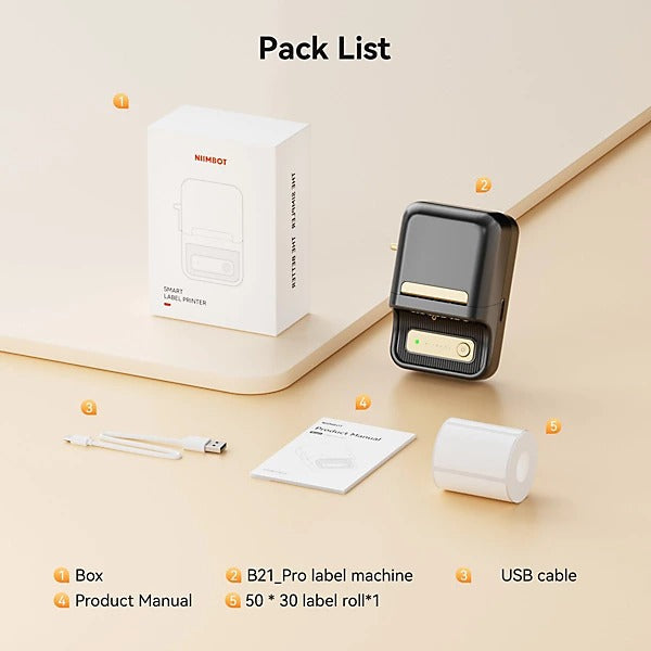 NiiMbot Label Printer NB-B21 PRO Black