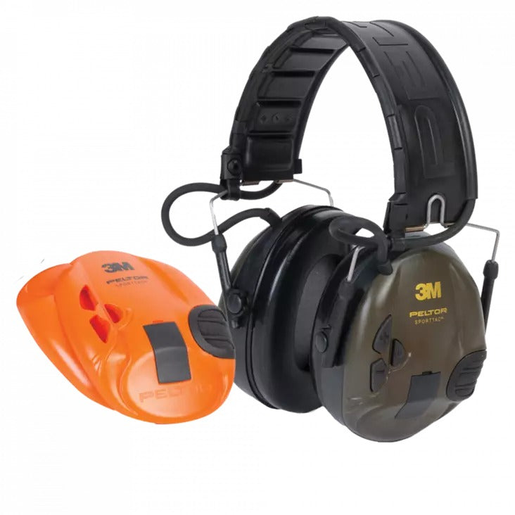 3 M Peltor SportTac MT16H210F-478-GN - Over-Ear Headphones - Wired - Orange, Olive Green