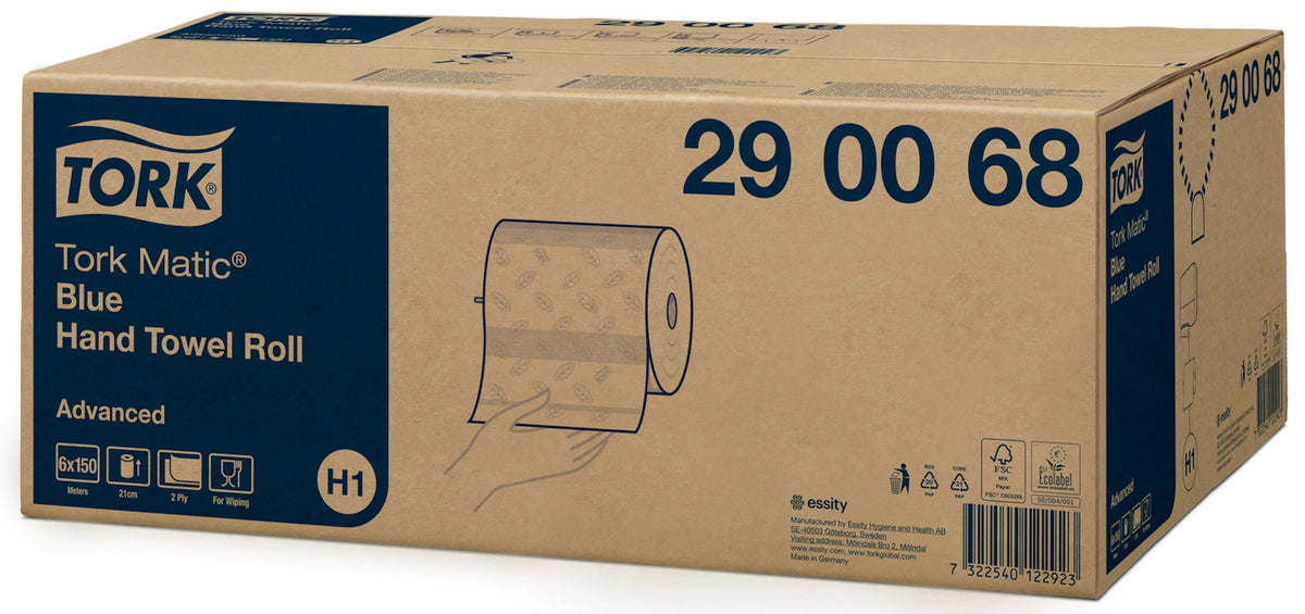 Tork Matic Hand Towel Roll - Blue - 150 m - 6 Rolls