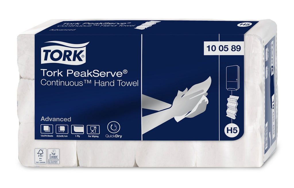 TORK Paper Towels QuickDry 22.5 cm x 20.1 cm 1 Set (100589)