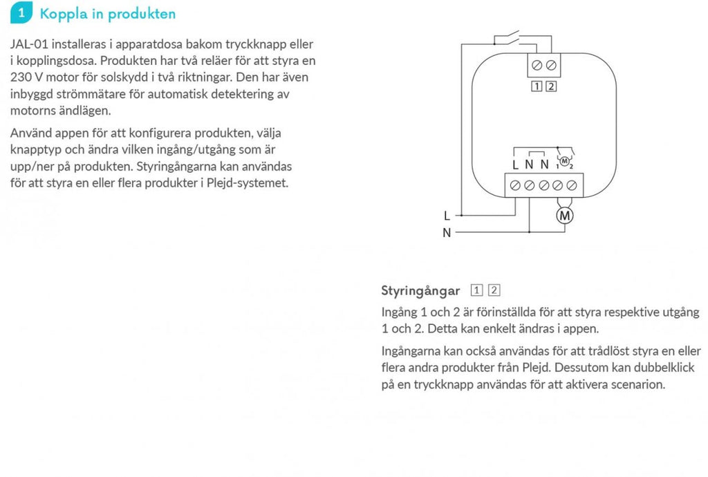 Plejd AB Blind Control JAL-01