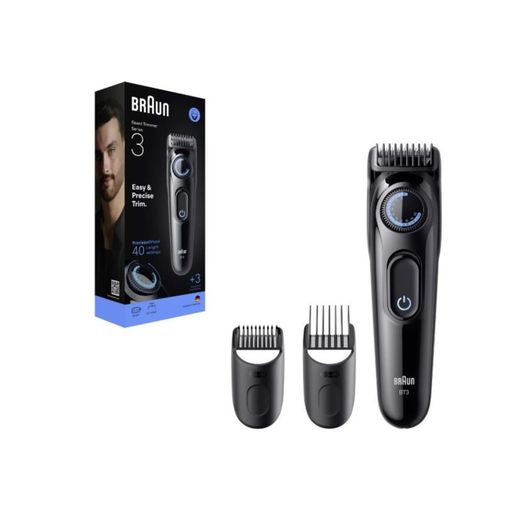Braun Series 3 Beard Trimmer BT3520 Cordless/Corded Black/Blue 3 Attachments