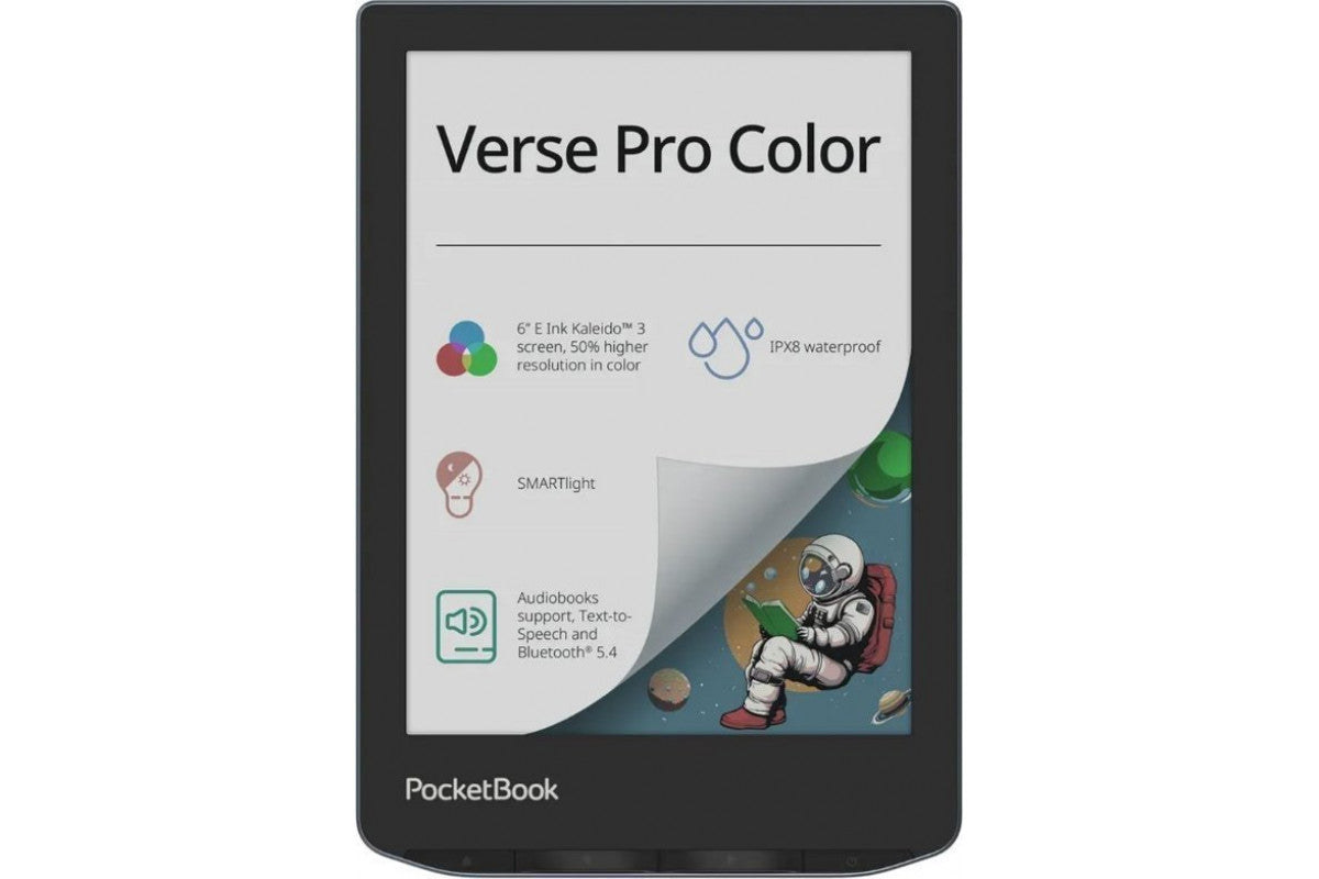 Pocketbook Verse Pro Color - 6-inch E Ink Kaleido 3 Display - Stormy Sea DACH-Version (PB634K3-1-WW-B)