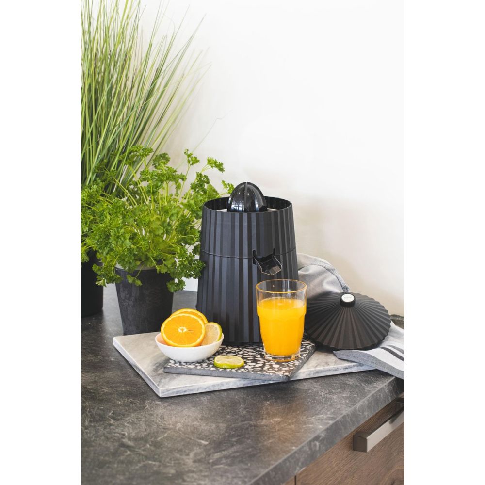 Alessi Electric Lemon Squeezer Pleated, Black (MDL07 B)