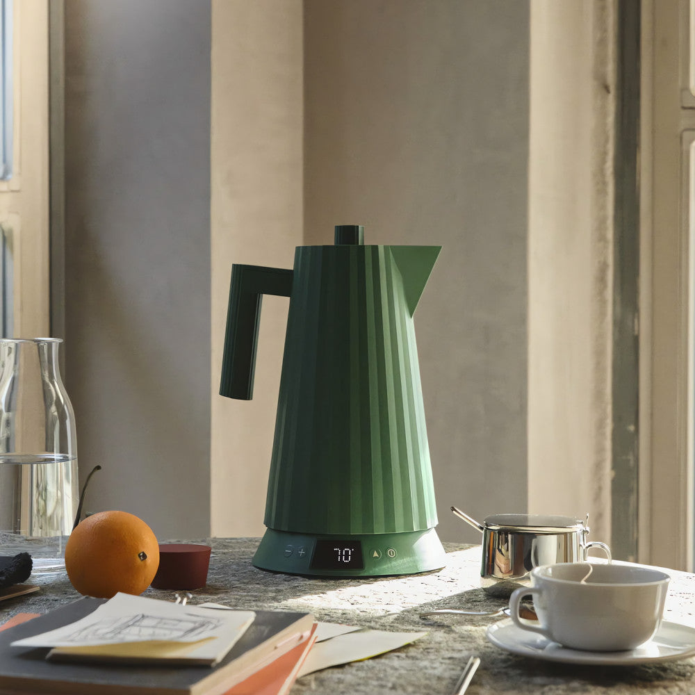 Alessi Pleated Kettle Green with Temperature Control (MDL21 GR)