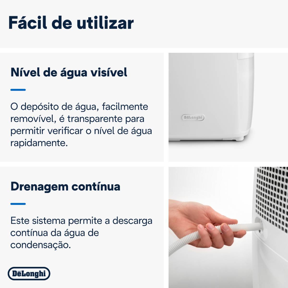 De'Longhi Dehumidifier 14 L/24h for Rooms up to 65m² (0148514252)