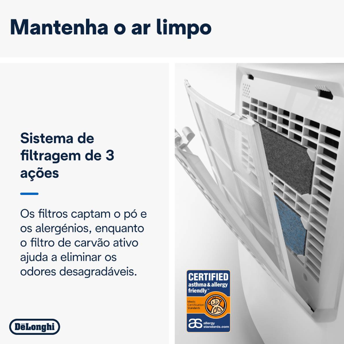 De'Longhi Dehumidifier 14 L/24h for Rooms up to 65m² (0148514252)