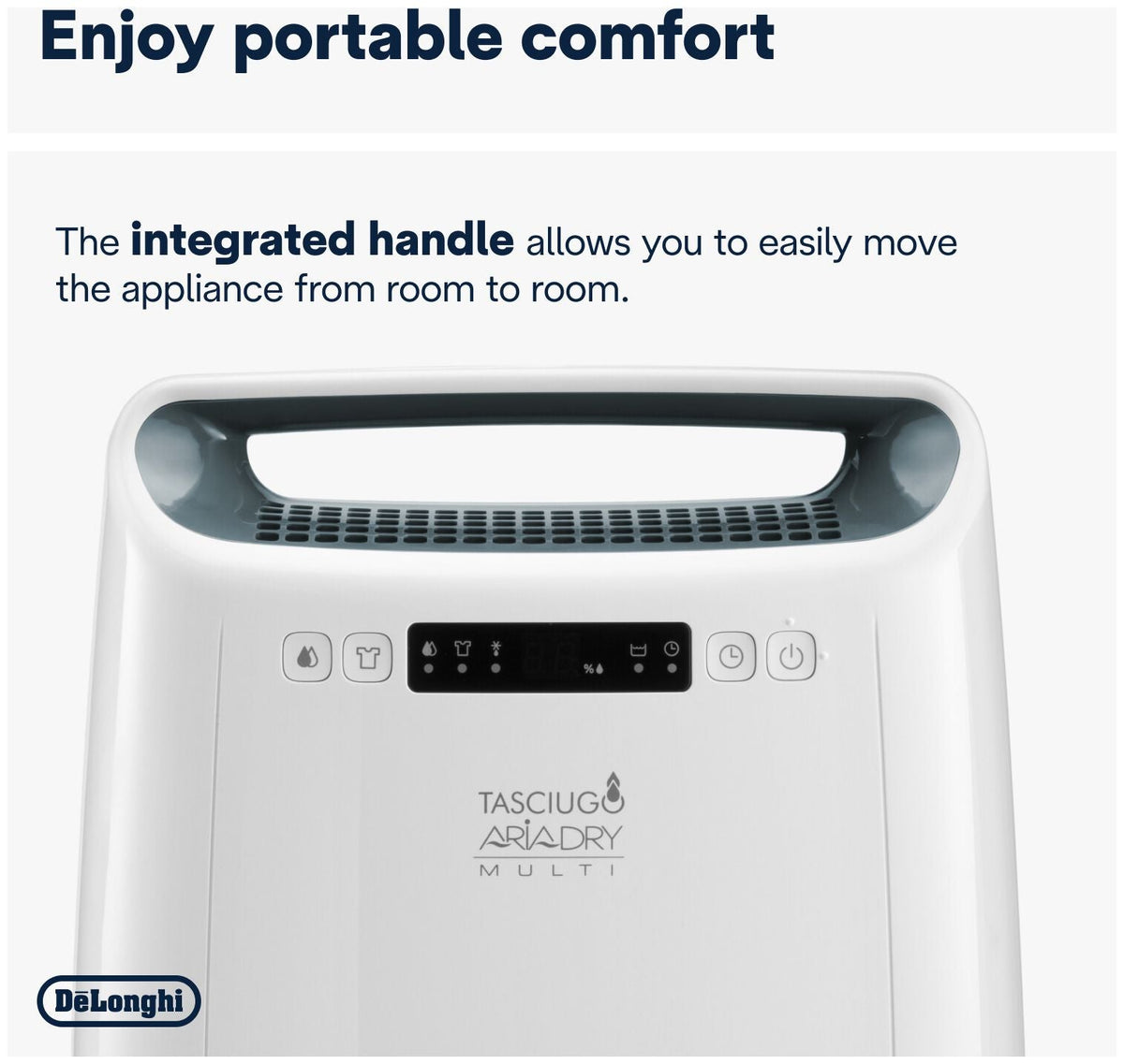 De'Longhi Dehumidifier - 16 L/24h - Suitable for Rooms up to 125m² - 014851653