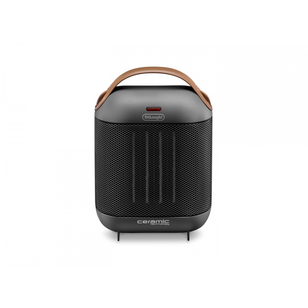 DeLonghi HFX30C18.AG Electric Fan Heater, Indoor, Black/Grey, 1800 W (0114571001)