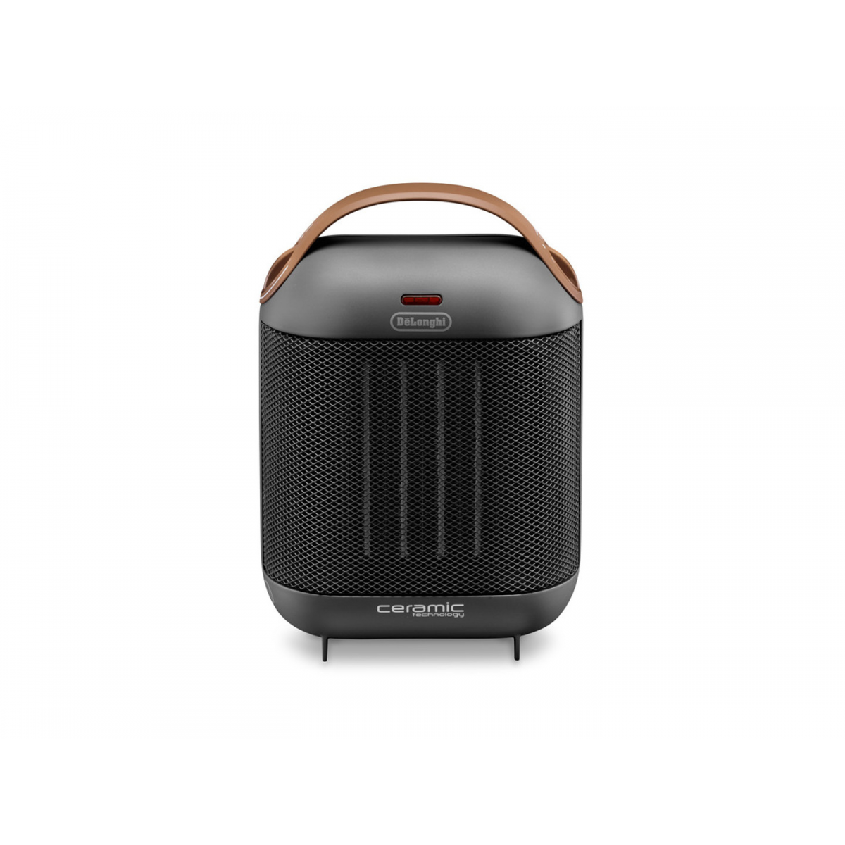 DeLonghi HFX30C18.AG Electric Fan Heater, Indoor, Black/Grey, 1800 W (0114571001)