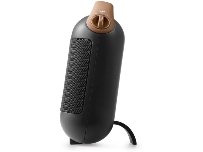DeLonghi HFX30C18.AG Electric Fan Heater, Indoor, Black/Grey, 1800 W (0114571001)