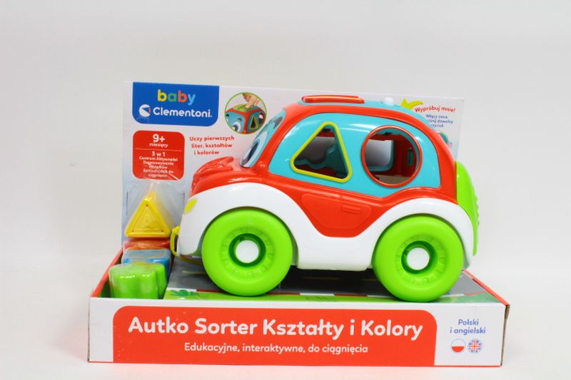 Clementoni Interactive Car Shape and Color Sorter Toy for Children 0-3 Years - Model 50808