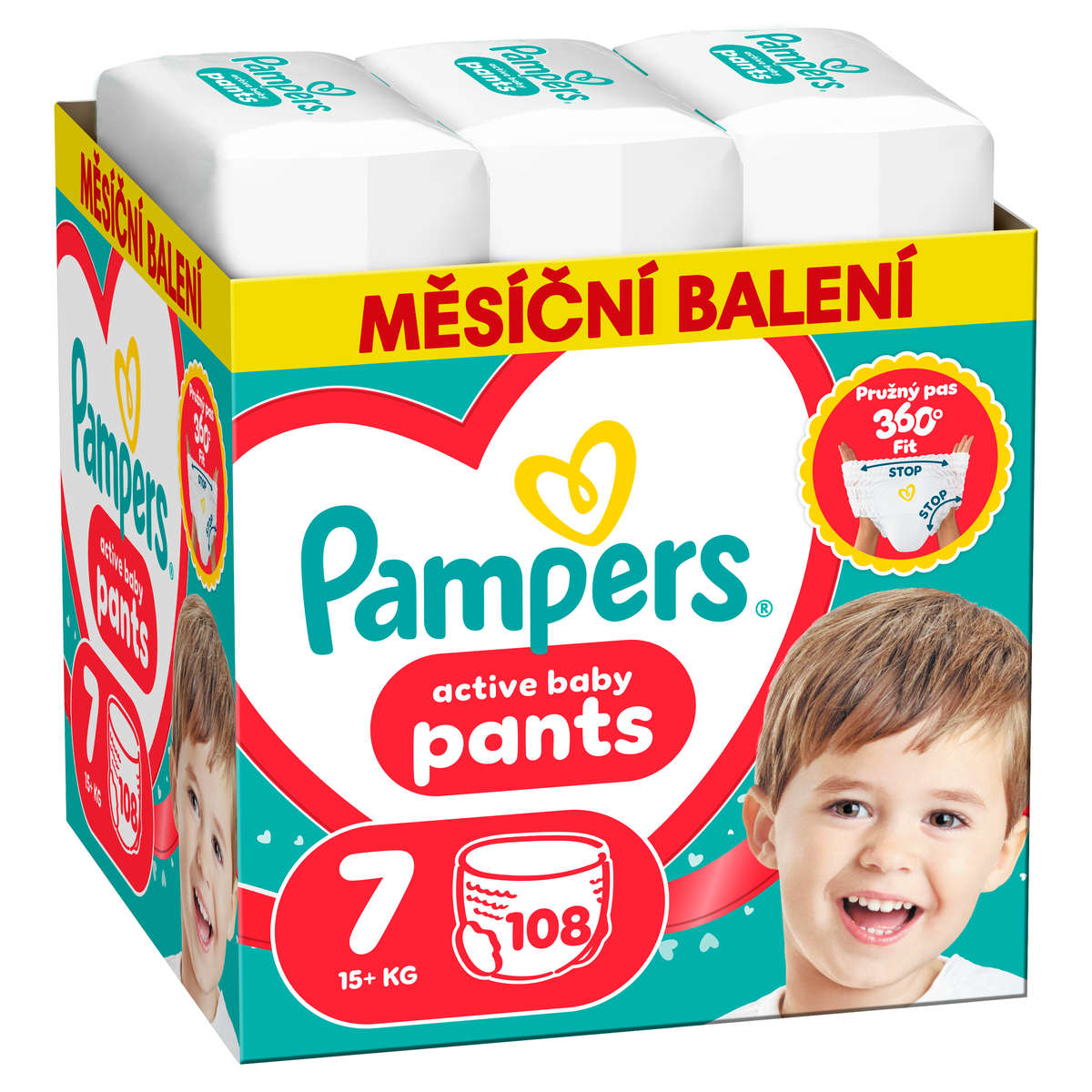 Pampers Active Baby Pants 15+ kg 108 pcs Model 53582