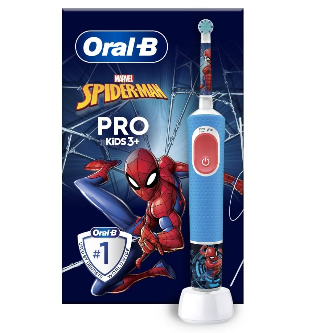 Oral-B Vitality Pro Spiderman Toothbrush - 2 Brushing Modes, Fun Design