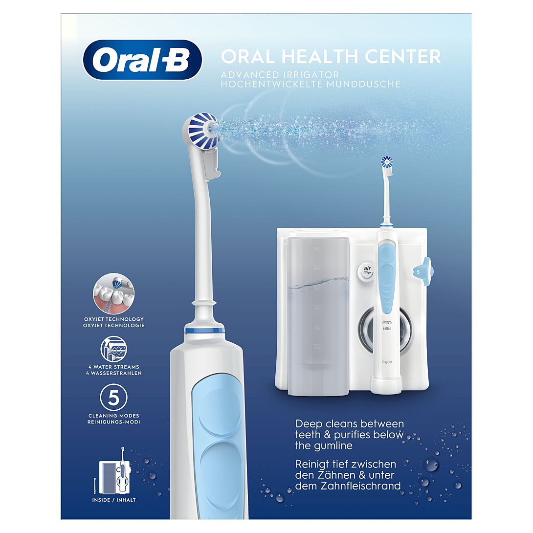 Oral-B Oxyjet Adult Rotating-Vibrating Toothbrush White (841396)