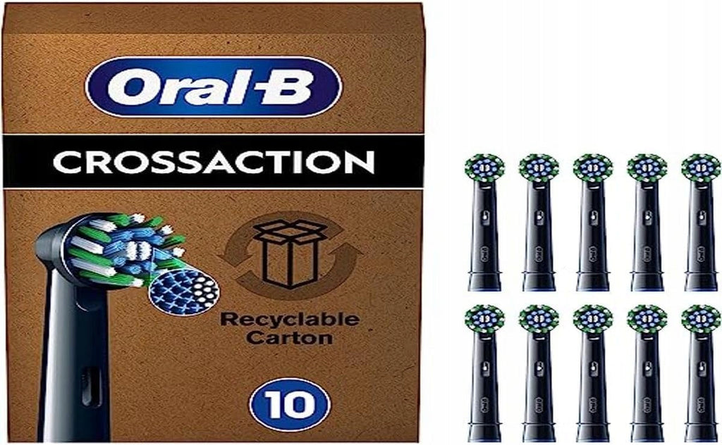Oral-B Pro CrossAction BLACK Replacement Brush Heads 10-Pack