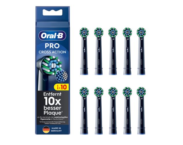 Oral-B Pro CrossAction BLACK Replacement Brush Heads 10-Pack