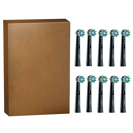 Oral-B Pro CrossAction BLACK Replacement Brush Heads 10-Pack