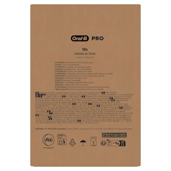 Oral-B Pro CrossAction BLACK Replacement Brush Heads 10-Pack