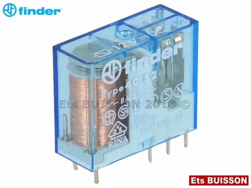 Finder Multifunctional Time Relay 12V/DC 12V/AC 0.05s-100h 85.04.0.012.0000.PD1