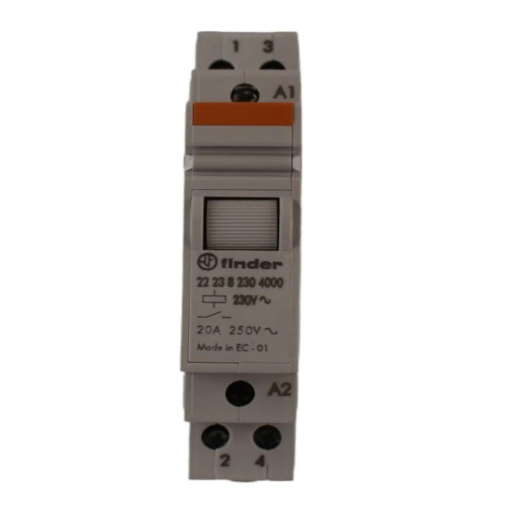 Finder Installation Relay 230VAC 20A 22.23.8.230.4000 Series 22 for 35 mm Rail 1NO 1NC