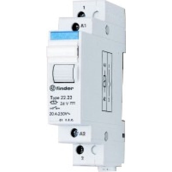 Finder Installation Relay 230VAC 20A 22.23.8.230.4000 Series 22 for 35 mm Rail 1NO 1NC