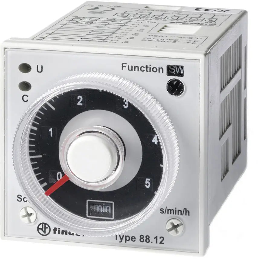 FINDER S.p.A. Multifunction Timer 0.05s-100h for DIN Rail Mounting (86.30.0.024.0000T)