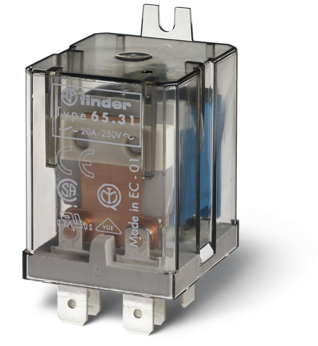 Finder Plug-in Relay 24 V/DC 20 A 1 NO, 1 NC 1 pc. 65.31.9.024.4000
