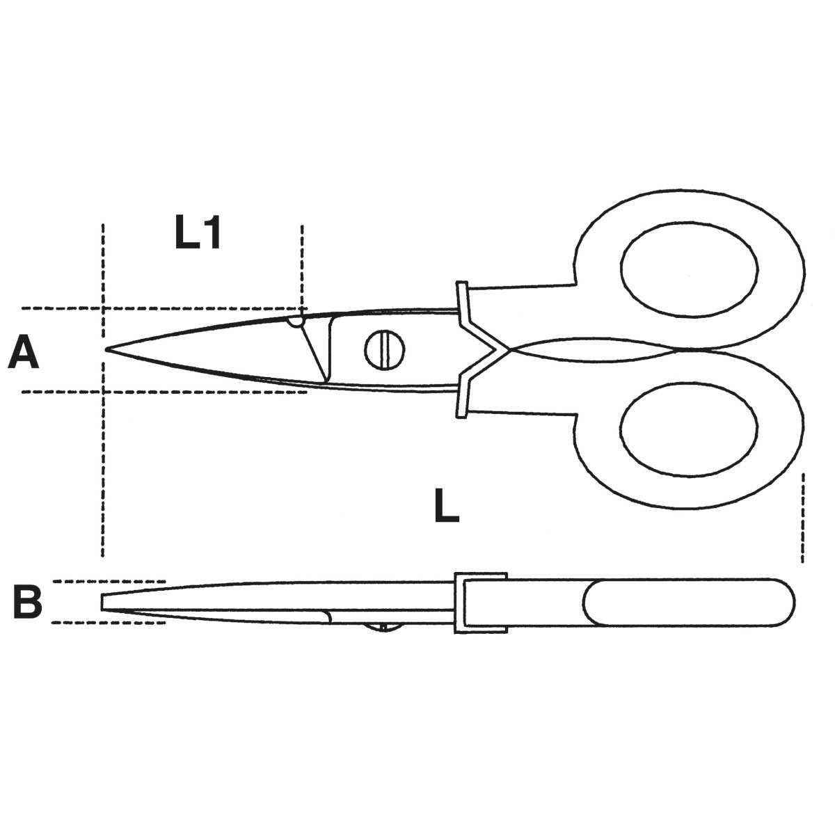 BETA SCISSORS FOR ELE. WITH SIZE 1128BSX
